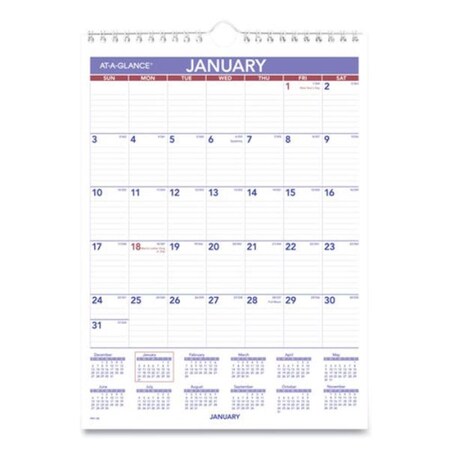 Pen2Paper 8 x 11 in. Monthly Wall Calendar, White PE3743697